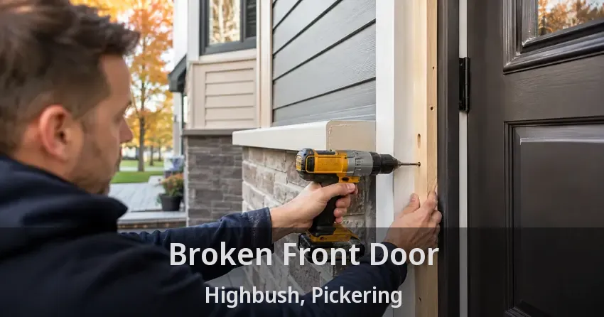 Broken Front Door Highbush, Pickering - ON