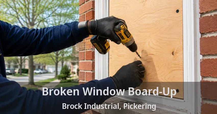 Broken Window Board-Up Brock Industrial, Pickering - ON