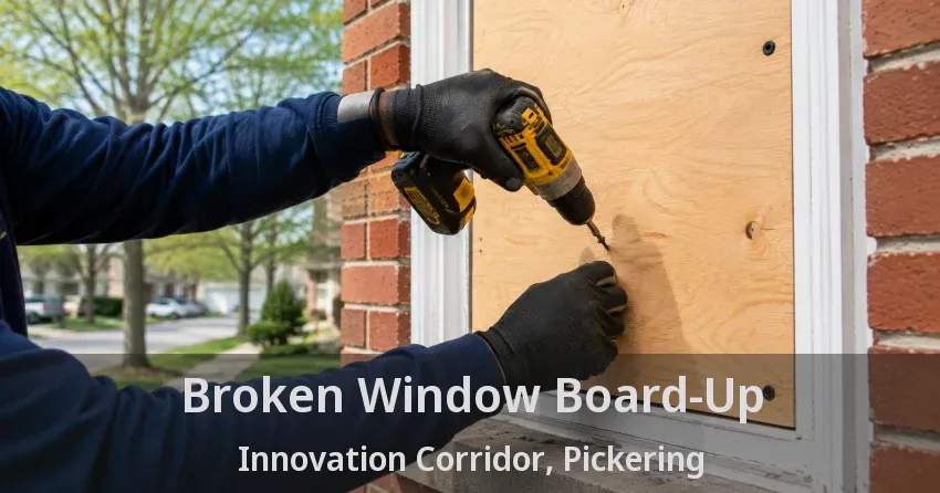 Broken Window Board-Up Innovation Corridor, Pickering - ON