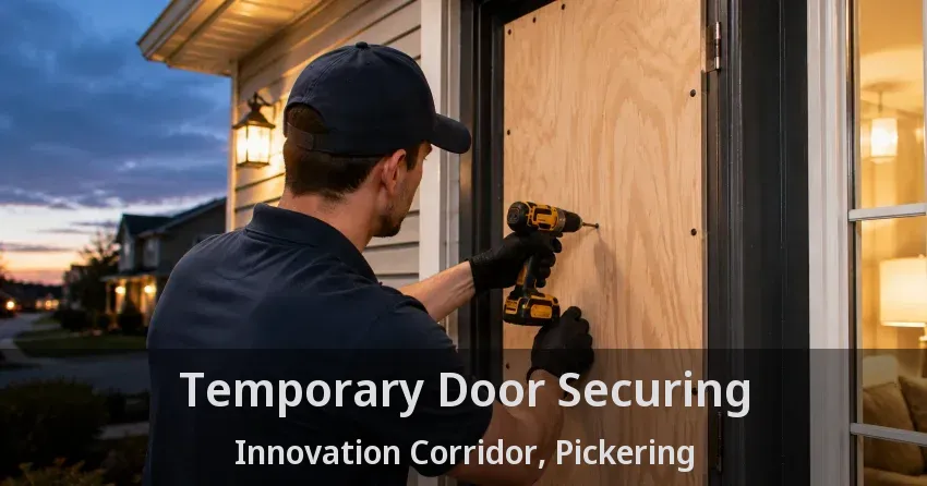 Temporary Door Securing Innovation Corridor, Pickering - ON