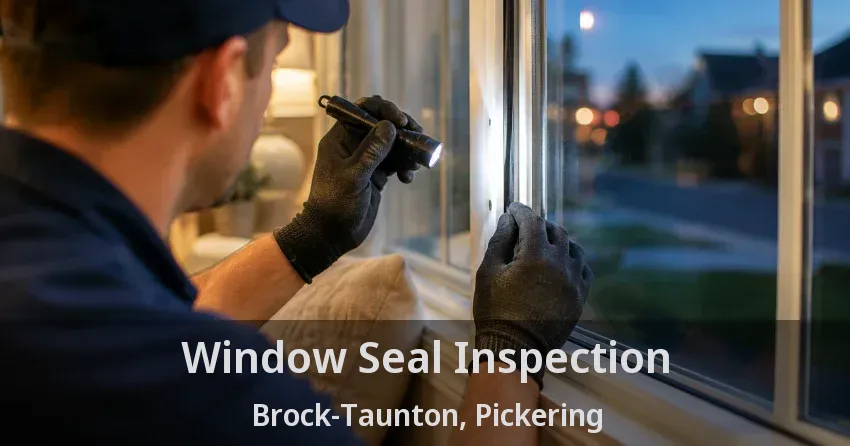 Window Seal Inspection Brock-Taunton, Pickering - ON