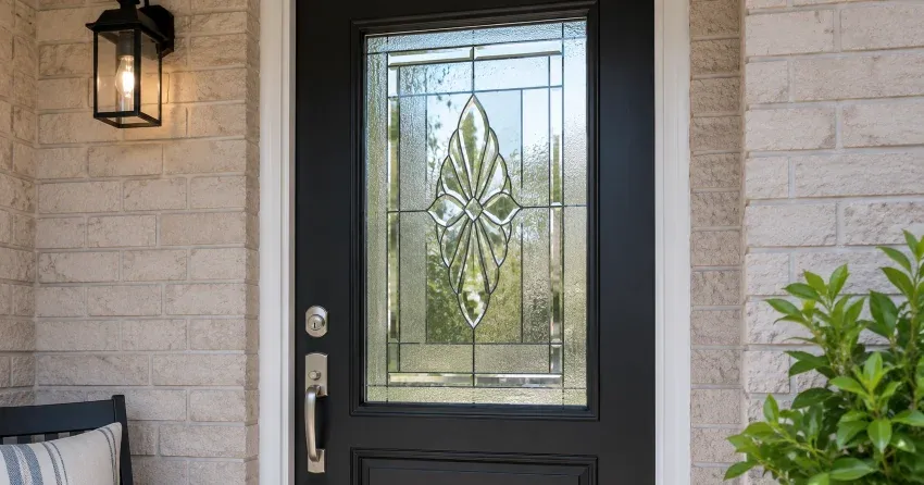 technician replacing a cracked decorative glass panel in Brock Ridge, Pickering