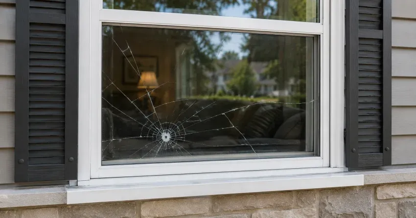 technician measuring window opening for emergency glass replacement Pickering