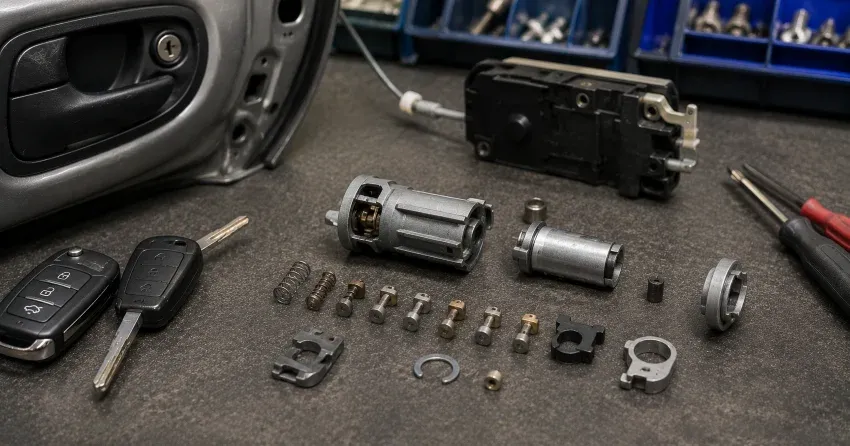 technician testing a car key fob during Car Lock Repair Pickering