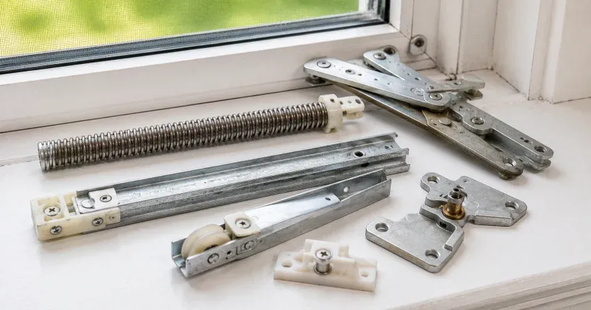 technician adjusting window sash alignment in Pickering home